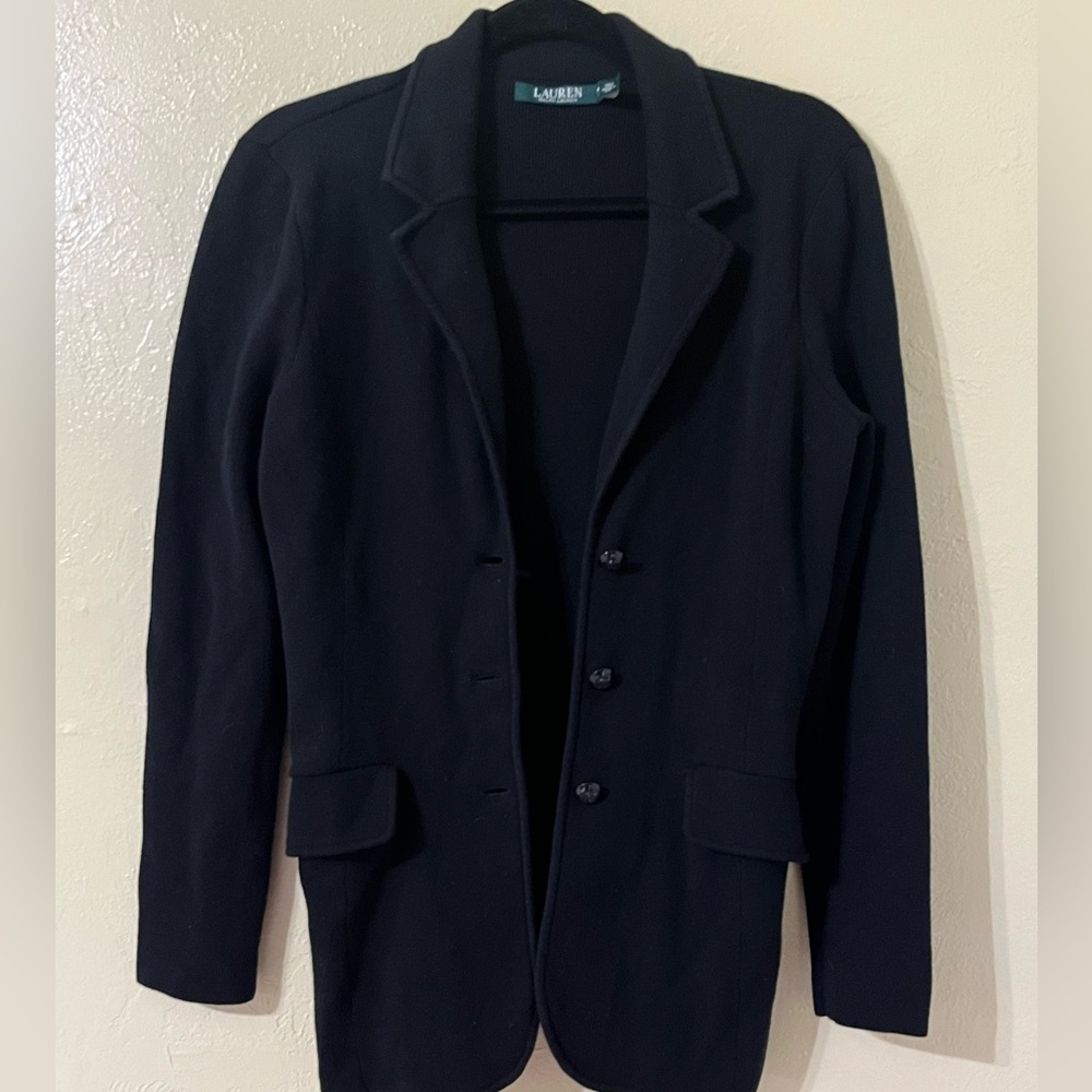Lauren Ralph Lauren knit cardigan blazer size medium - Picture 2 of 3
